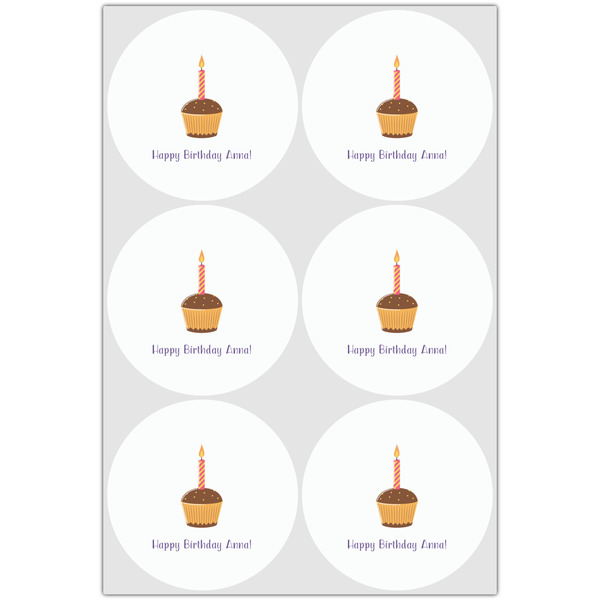 Happy Birthday Drink Topper - Large - Set of 6