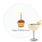 Happy Birthday Drink Topper - Large - Single with Drink