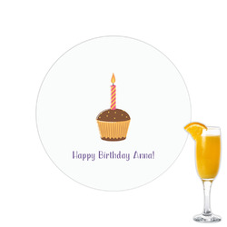 Happy Birthday Printed Drink Topper - 2.15" (Personalized)