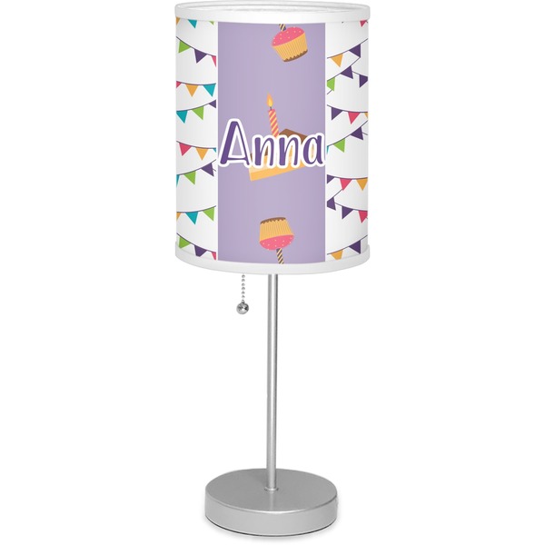 Custom Happy Birthday 7" Drum Lamp with Shade Polyester (Personalized)