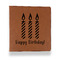 Happy Birthday Leather Binder - 1" - Rawhide (Personalized)