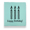 Happy Birthday Leather Binders - 1" - Teal - Front View