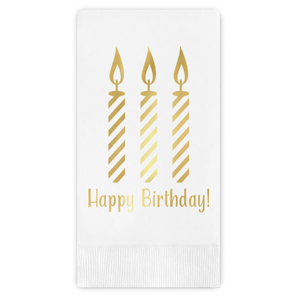 Custom Happy Birthday Guest Napkins - Foil Stamped (Personalized)