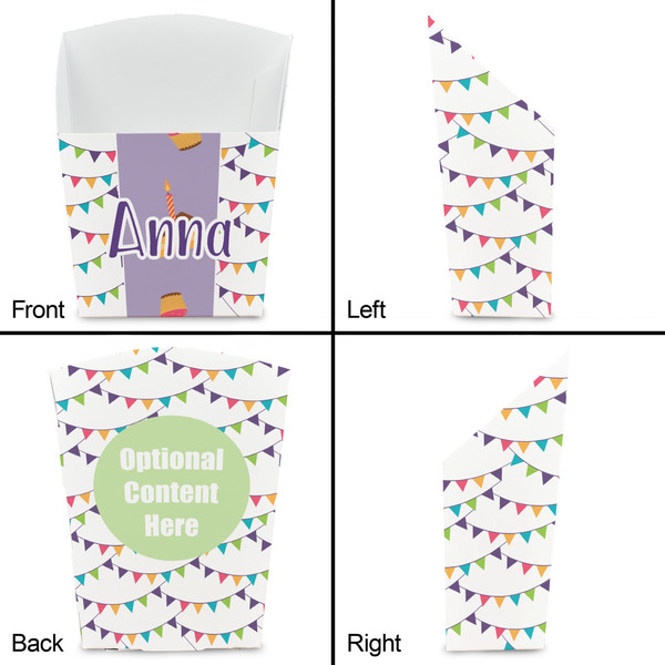 Happy Birthday French Fry Favor Box - Front & Back View