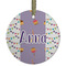 Happy Birthday Frosted Glass Ornament - Round