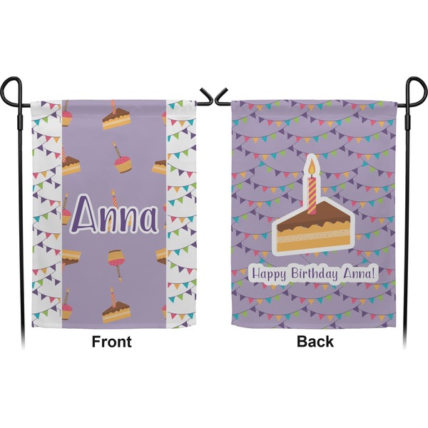Happy Birthday Garden Flag - Double Sided Front and Back