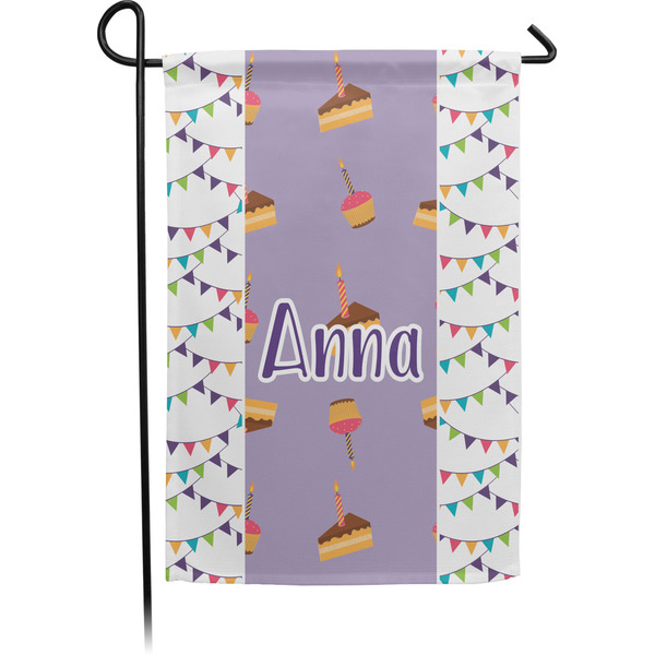 Custom Happy Birthday Small Garden Flag - Single Sided w/ Name or Text