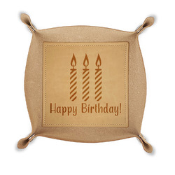 Happy Birthday Genuine Leather Dice Tray (Personalized)