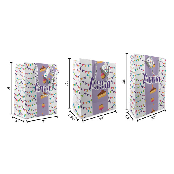 Happy Birthday Gift Bags - All Sizes - Dimensions