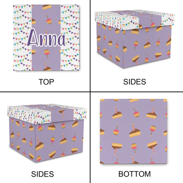 Happy Birthday Gift Boxes with Lid - Canvas Wrapped - Large - Approval