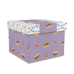 Happy Birthday Gift Box with Lid - Canvas Wrapped - Medium (Personalized)