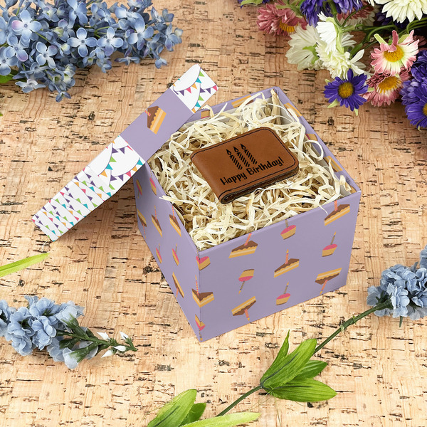 Happy Birthday Gift Boxes with Lid - Canvas Wrapped - Small - In Context