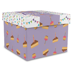 Happy Birthday Gift Box with Lid - Canvas Wrapped - XX-Large (Personalized)