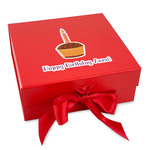 Happy Birthday Gift Box with Magnetic Lid - Red (Personalized)