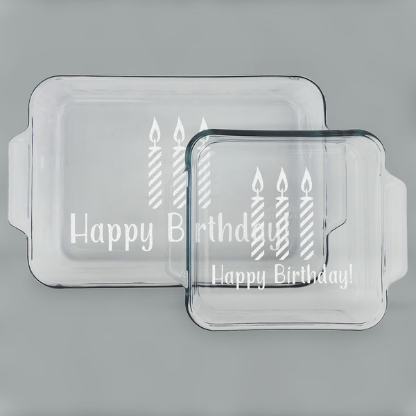 Happy Birthday Glass Baking Dish Set - MAIN (set)