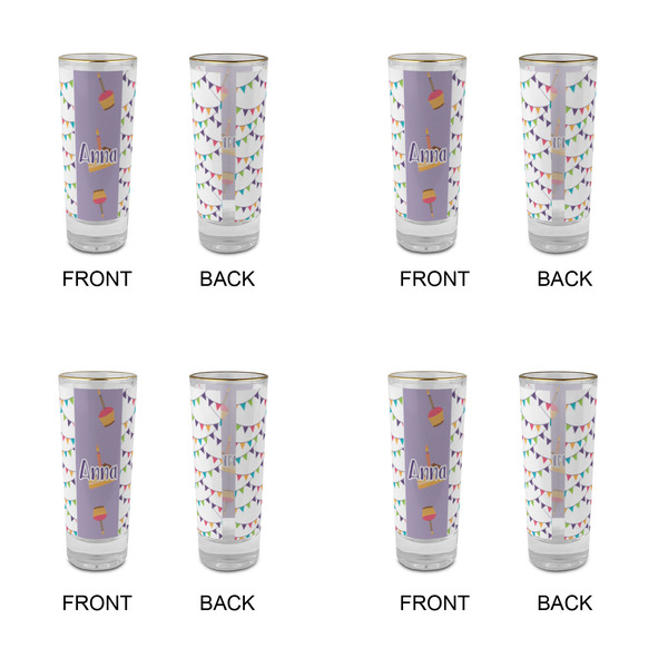 Happy Birthday Glass Shot Glass - 2 oz - Set of 4 - APPROVAL
