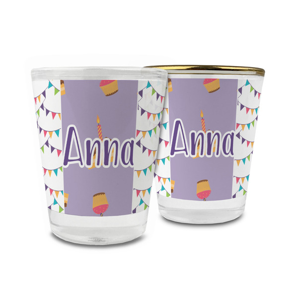 Custom Happy Birthday Glass Shot Glass - 1.5 oz (Personalized)