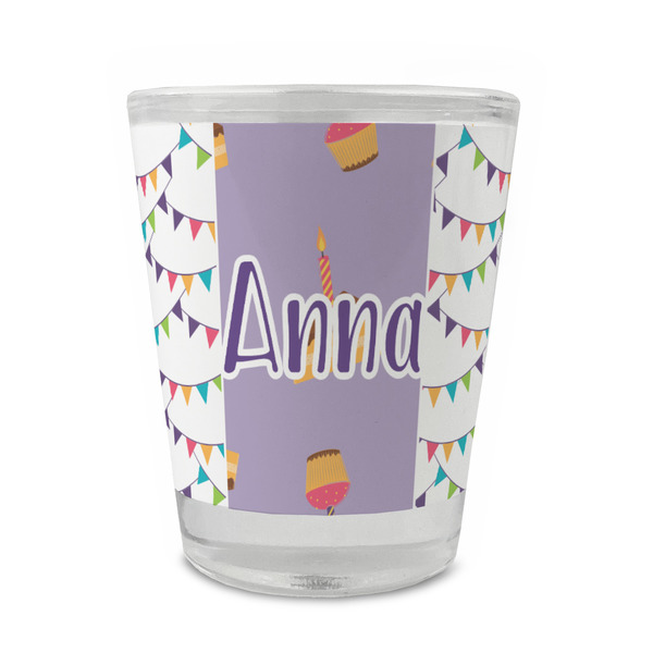 Custom Happy Birthday Glass Shot Glass - 1.5 oz - Set of 4 (Personalized)