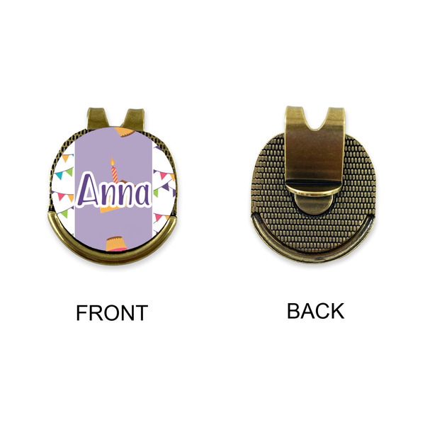 Happy Birthday Golf Ball Hat Clip Marker - Apvl - GOLD