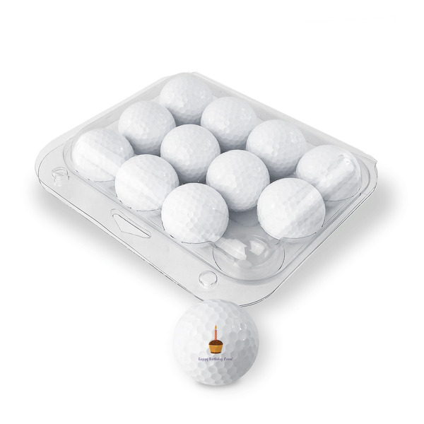 Happy Birthday Golf Balls - Generic - Set of 12 - PACKAGING