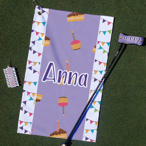 Custom Happy Birthday Golf Towel Gift Set (Personalized)