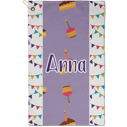 Happy Birthday Golf Towel - Poly-Cotton Blend - Small w/ Name or Text