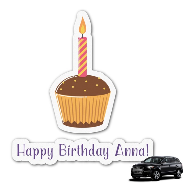 Custom Happy Birthday Graphic Car Decal (Personalized)