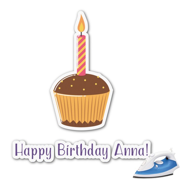 Custom Happy Birthday Graphic Iron On Transfer - Up to 15"x15" (Personalized)