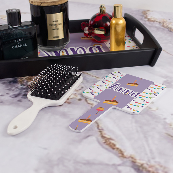 Happy Birthday Hand Mirror - With Hair Brush
