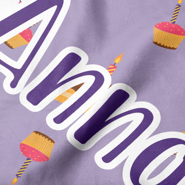 Happy Birthday Hooded Baby Towel- Detail Close Up