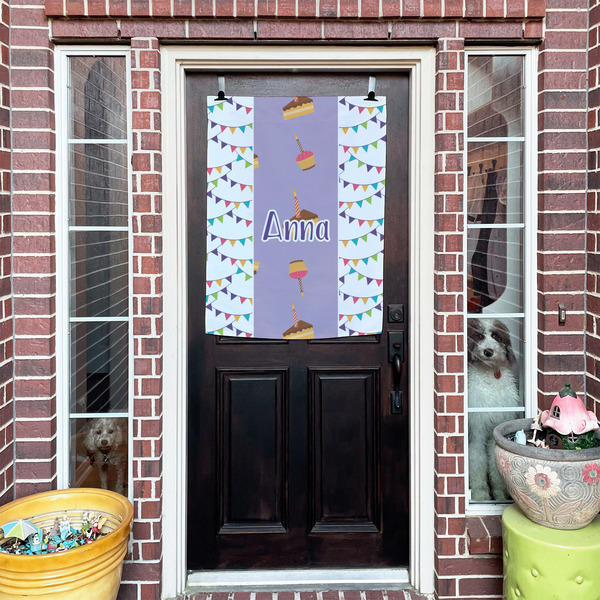 Happy Birthday House Flags - Double Sided - (Over the door) LIFESTYLE