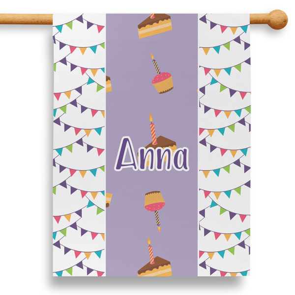 Custom Happy Birthday 28" House Flag - Single Sided (Personalized)