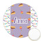 Happy Birthday Printed Cookie Topper - Round (Personalized)