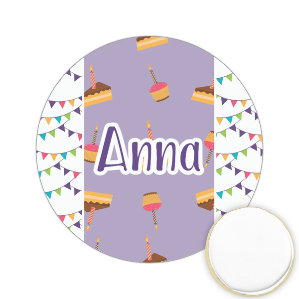 Custom Happy Birthday Printed Cookie Topper - 2.15" (Personalized)