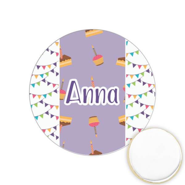 Custom Happy Birthday Printed Cookie Topper - 1.25" (Personalized)