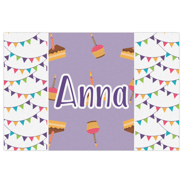 Happy Birthday Indoor / Outdoor Rug - 4'x6' - Front Flat