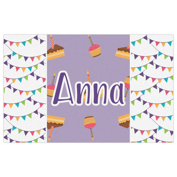 Happy Birthday Indoor / Outdoor Rug - 5'x8' - Front Flat