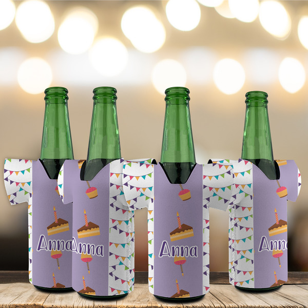 Happy Birthday Jersey Bottle Cooler - Set of 4 - LIFESTYLE