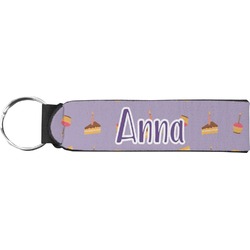 Happy Birthday Neoprene Keychain Fob (Personalized)