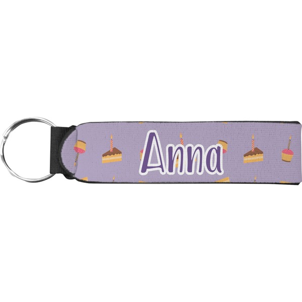 Custom Happy Birthday Neoprene Keychain Fob (Personalized)