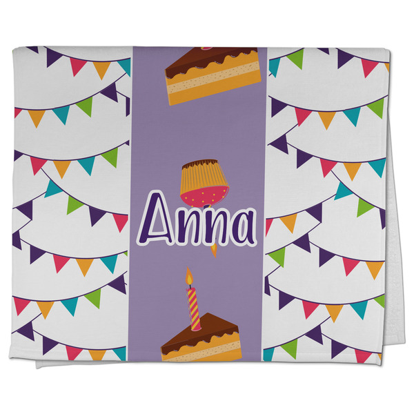 Custom Happy Birthday Kitchen Towel - Poly Cotton w/ Name or Text