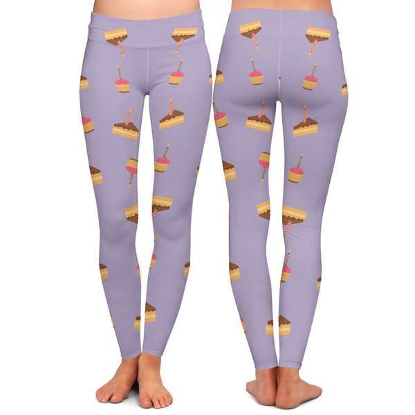 Happy Birthday Ladies Leggings - Front and Back