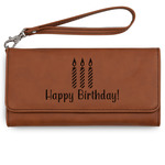 Happy Birthday Ladies Leatherette Wallet - Laser Engraved (Personalized)