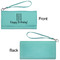 Happy Birthday Ladies Wallets - Faux Leather - Teal - Front & Back View