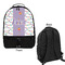 Happy Birthday Large Backpack - Black - Front & Back View
