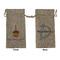 Happy Birthday Large Burlap Gift Bags - Front & Back