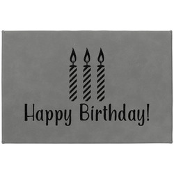 Happy Birthday Large Gift Box w/ Engraved Leather Lid (Personalized)