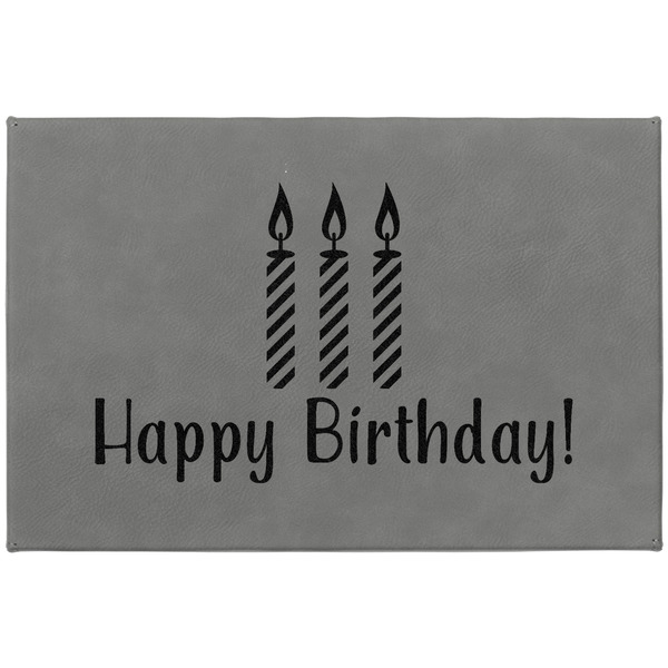 Happy Birthday Large Engraved Gift Box with Leather Lid - Approval