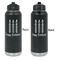 Happy Birthday Laser Engraved Water Bottles - Front & Back Engraving - Front & Back View