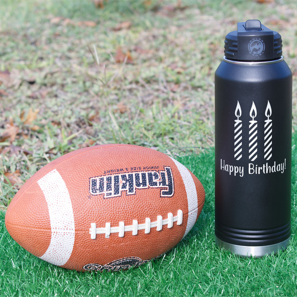 Happy Birthday Laser Engraved Water Bottles - In Context